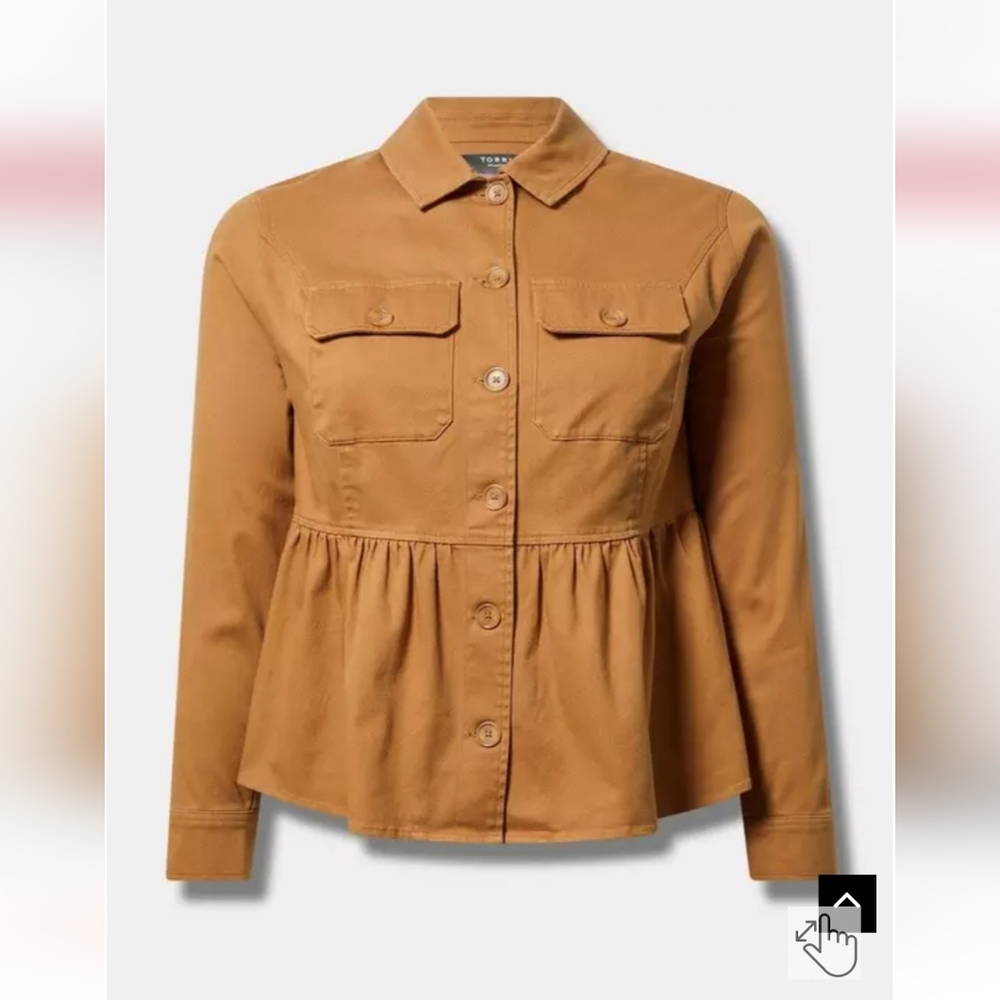 Torrid Tan Peplum Women's Jacket
